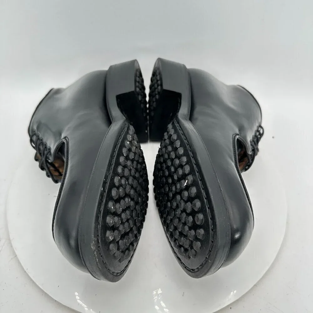 Men's Black Leather Lace-Up Dress Shoes